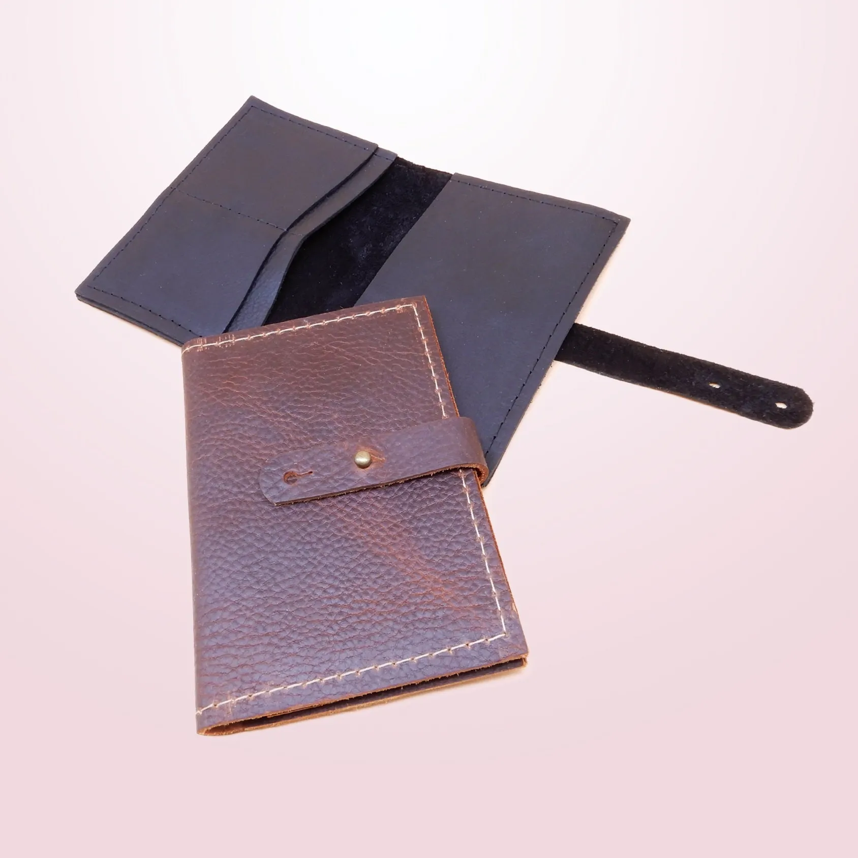 Passport Wallet Dark Brown Leather