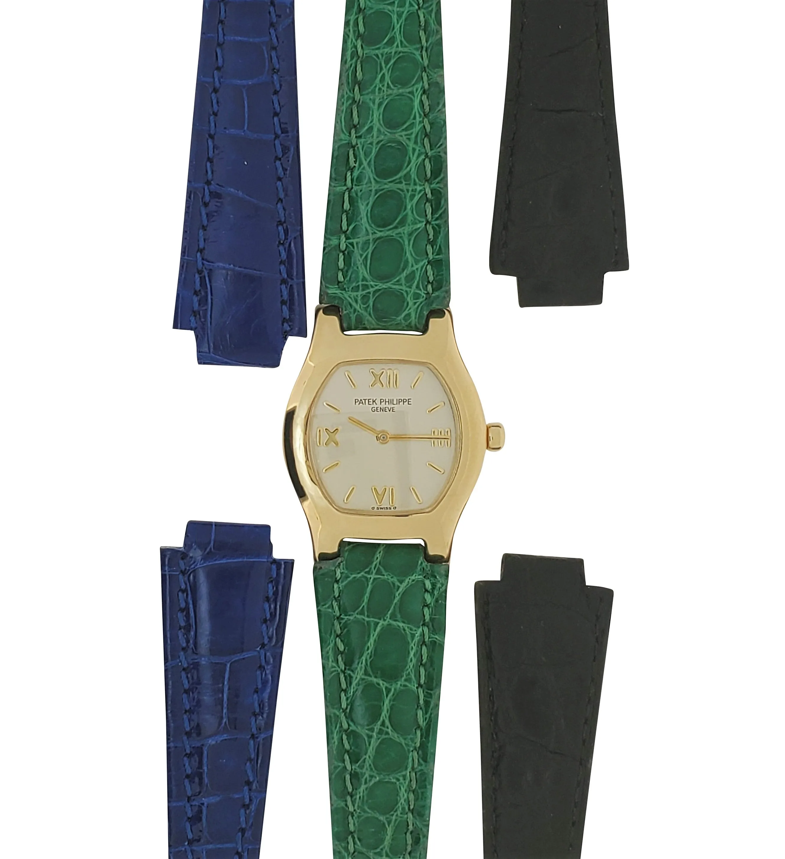 Patek Philippe 4850J Ladies Tonneau Cushion Shaped Watch circa 1997