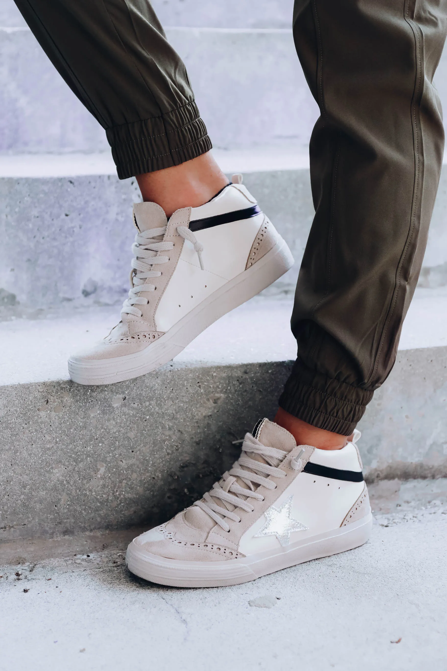 Paulina High Top Sneaker by Shu Shop - White