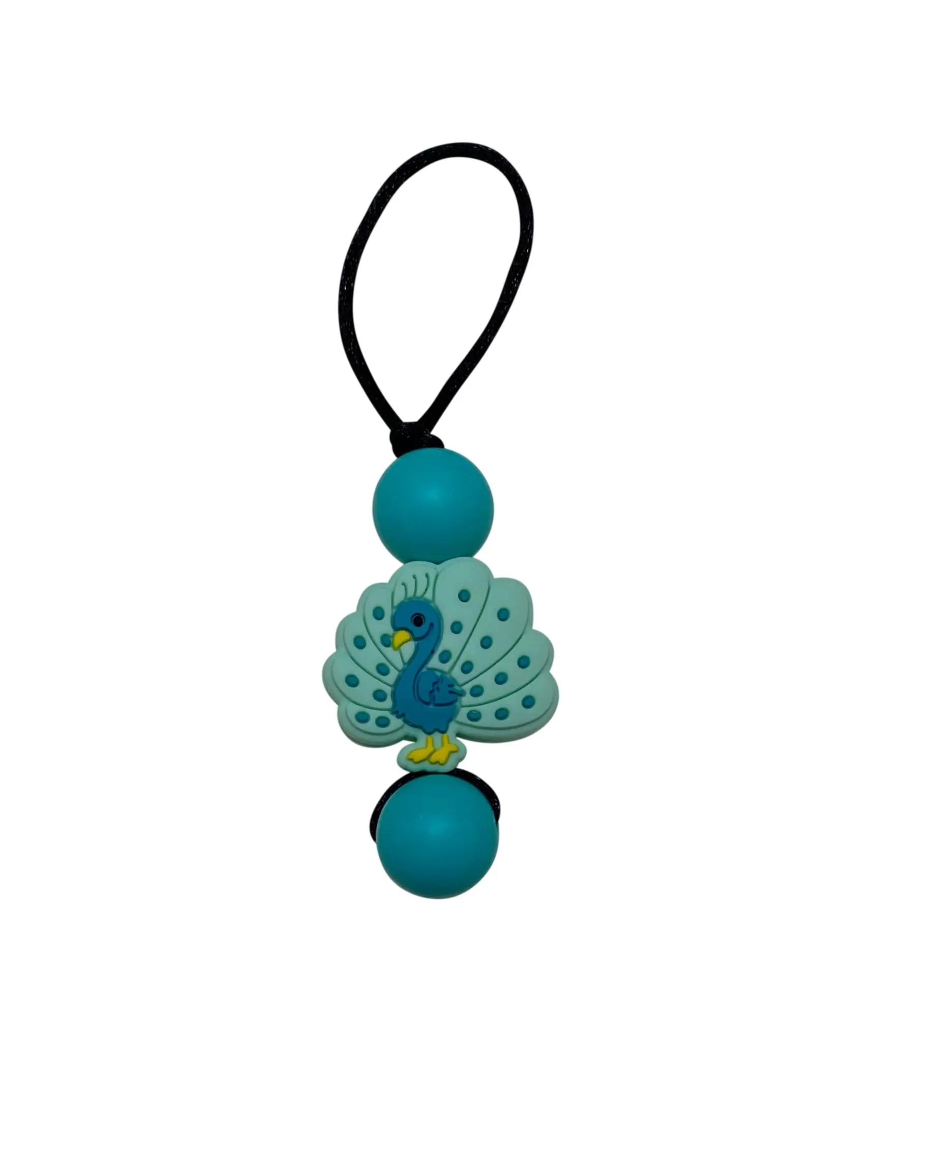 Peacock zipper pull
