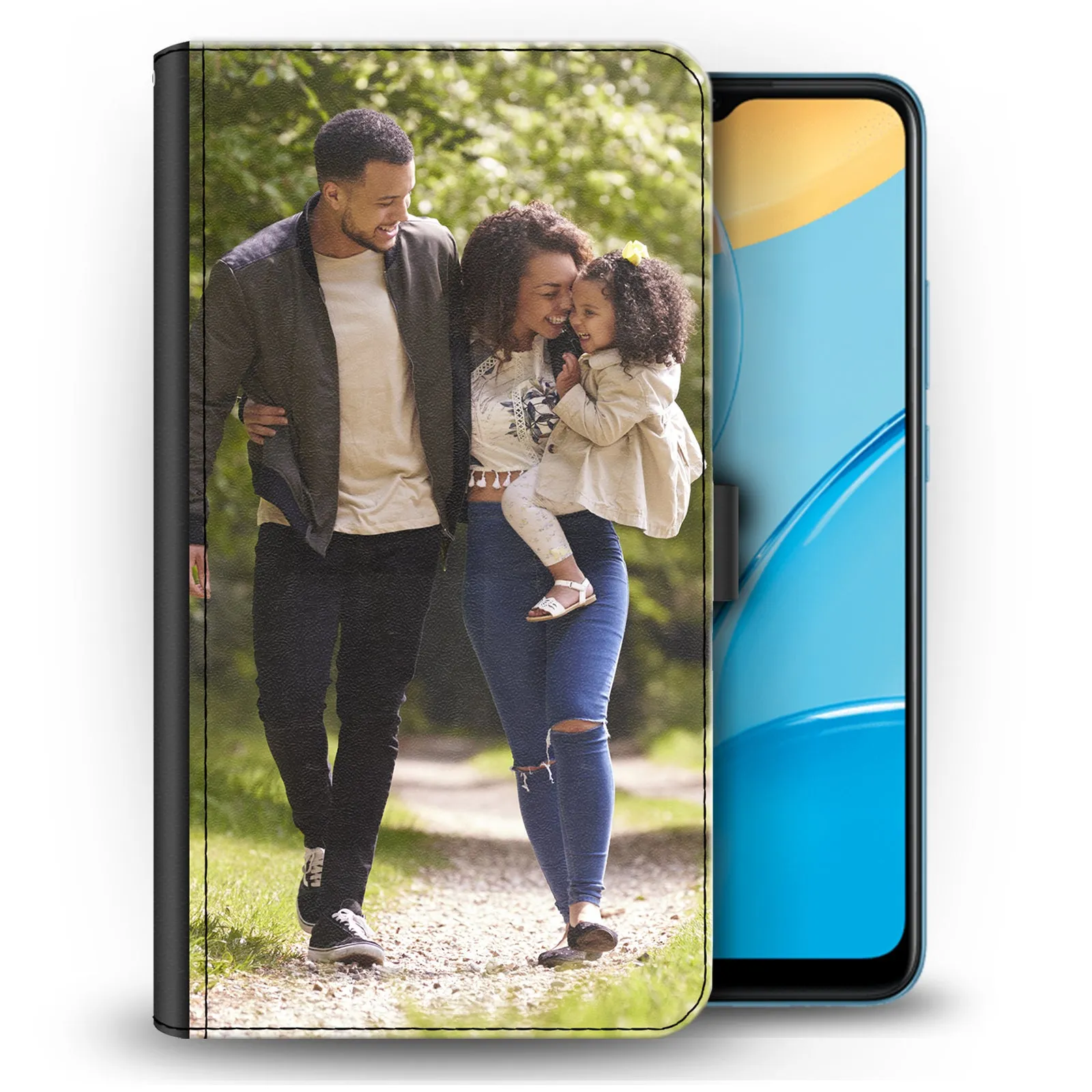 Personalised Leather Wallet Oppo Phone Case