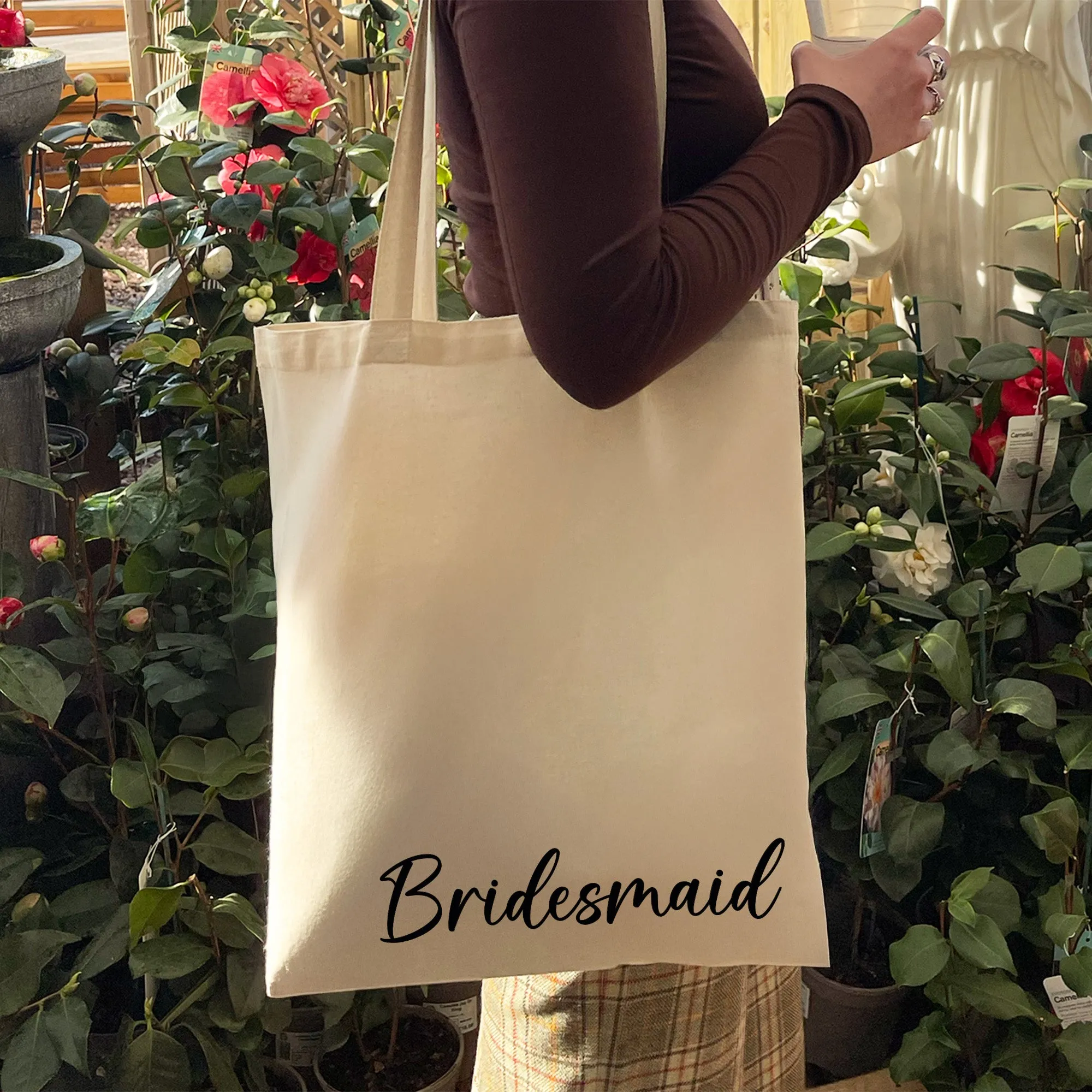 Personalised Natural Cotton Tote Bag with Name