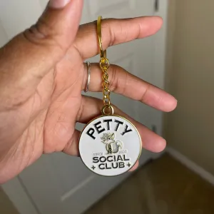 Petty Social Club Metallic and Enamel Keychain