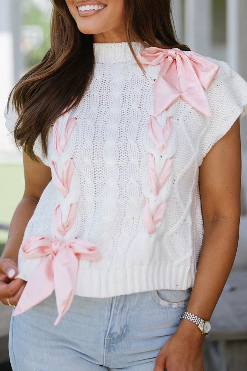Pink Ribbon Sweater