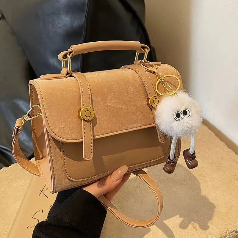 Plush Accessory Crossbody Handbag