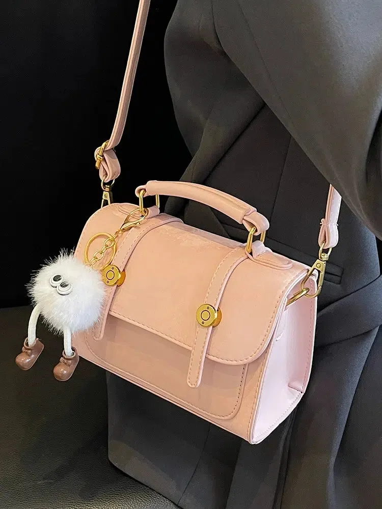 Plush Accessory Crossbody Handbag