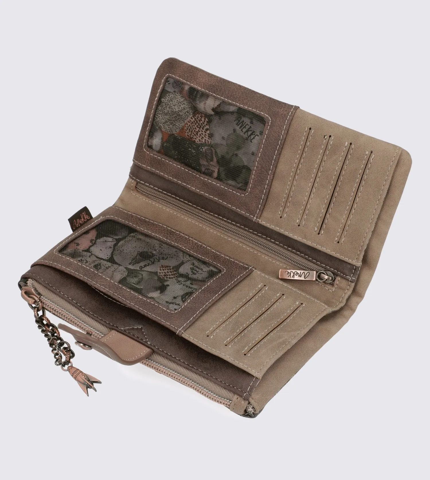 Pretty large universe wallet with a printed design