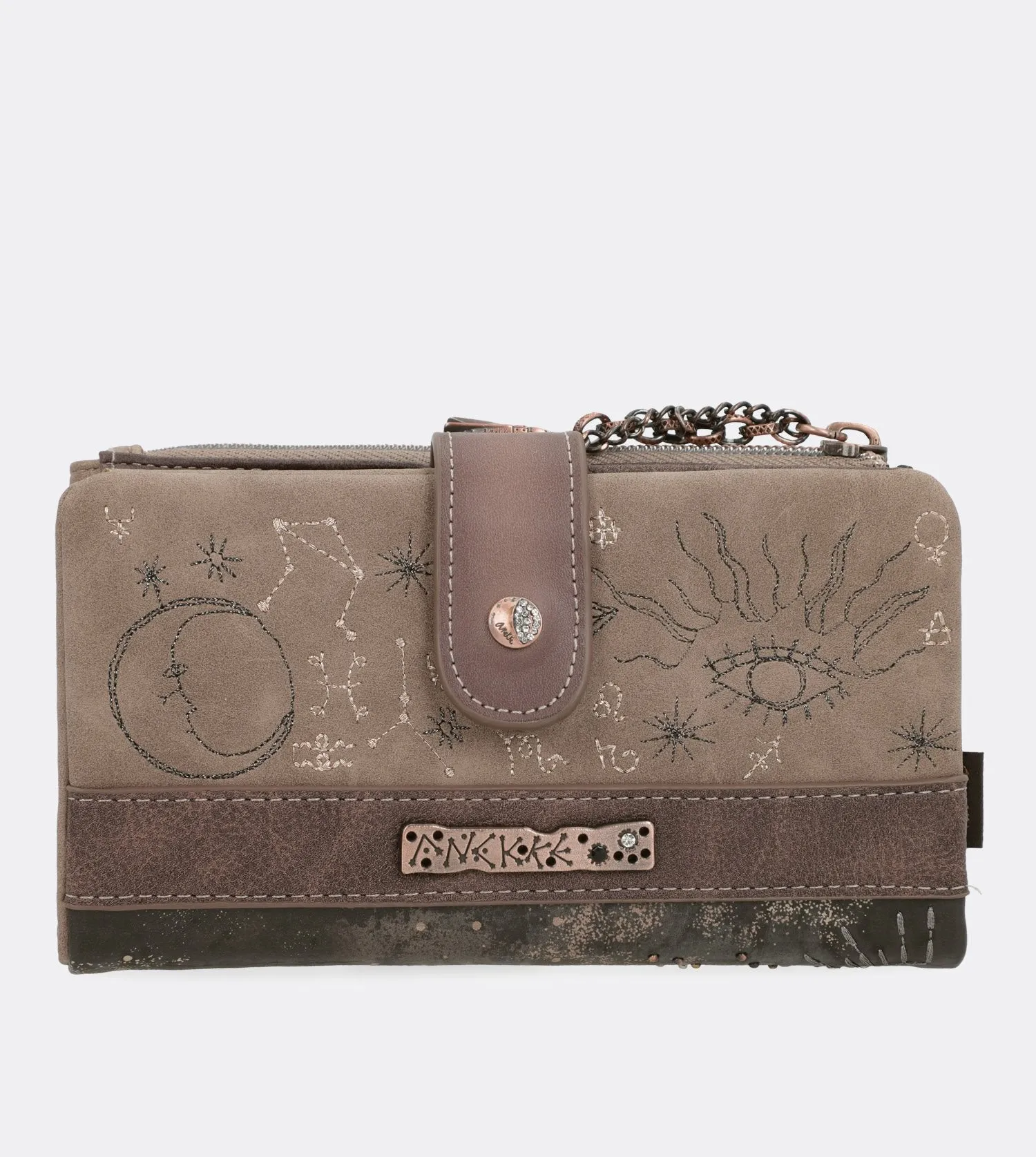 Pretty large universe wallet with a printed design