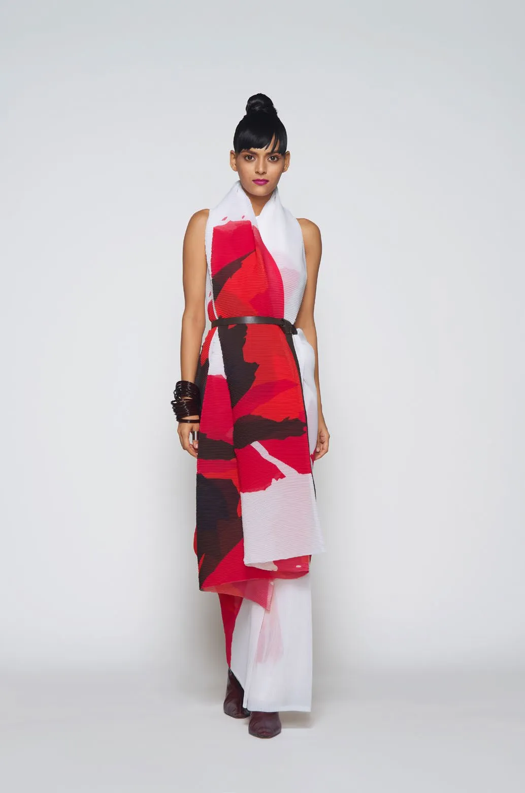 Printed Pleated Sari
