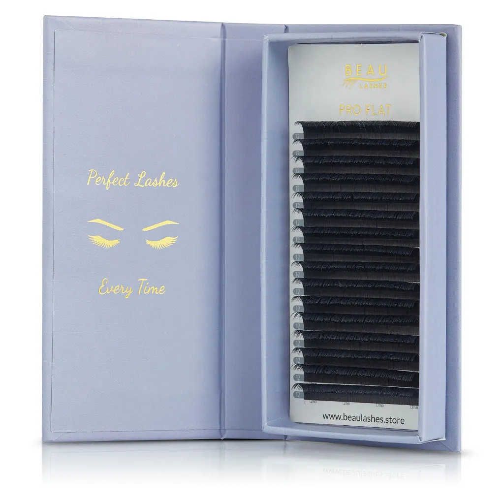 Pro Flat Eyelash Extensions - D Curl