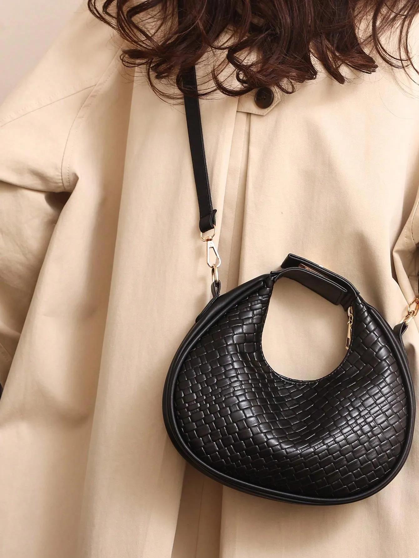 Pu Leather Crossbody Bag With Adjustable Strap Shoulder Bag- FD ⚡