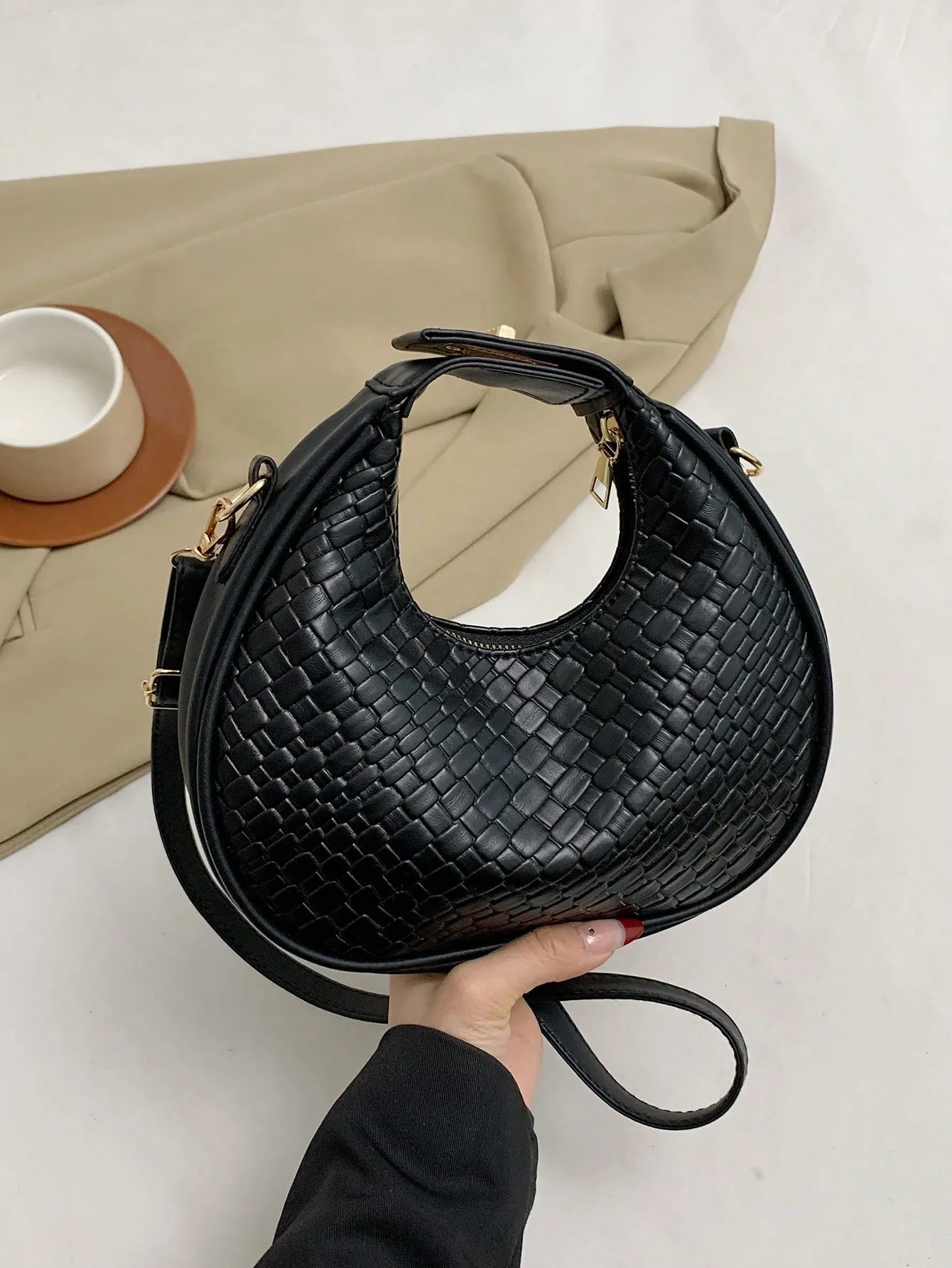 Pu Leather Crossbody Bag With Adjustable Strap Shoulder Bag- FD ⚡
