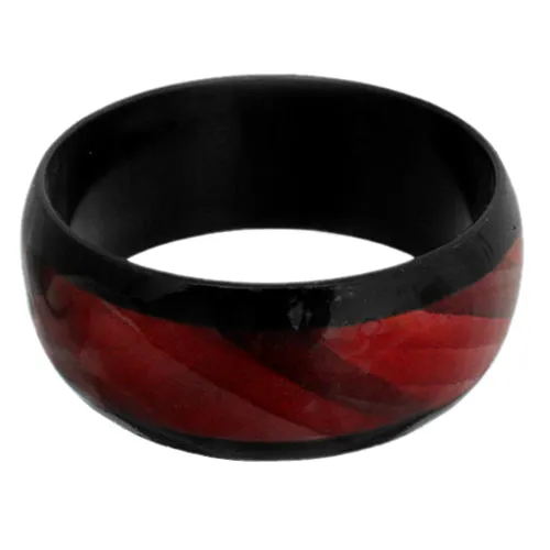 Red Two Tone Glossy Bangle Bracelet
