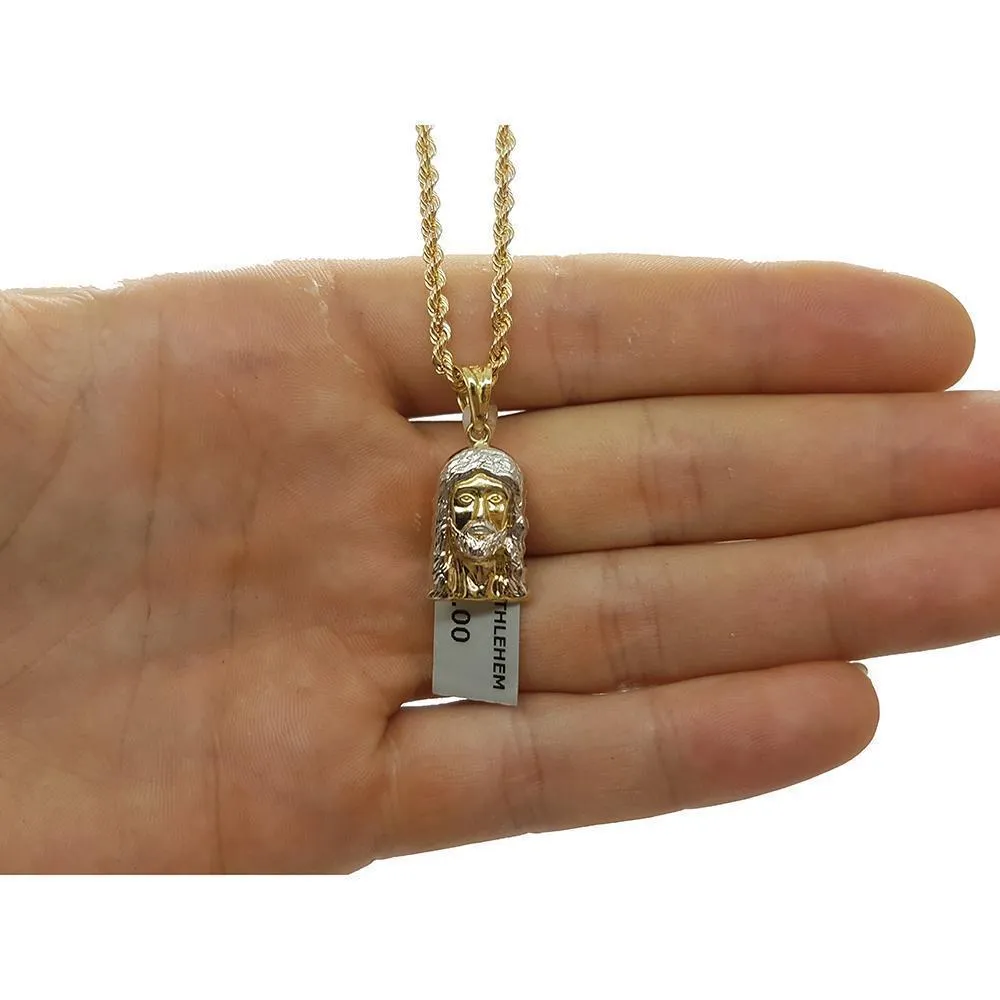 Rope Chain 2.5MM 10K With Agape en OR 10K MNG-144
