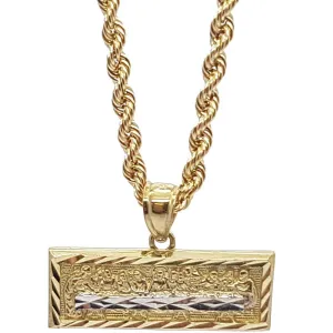 Rope Chain 2.5MM 10K With Repasmini en OR 10K MNG-156