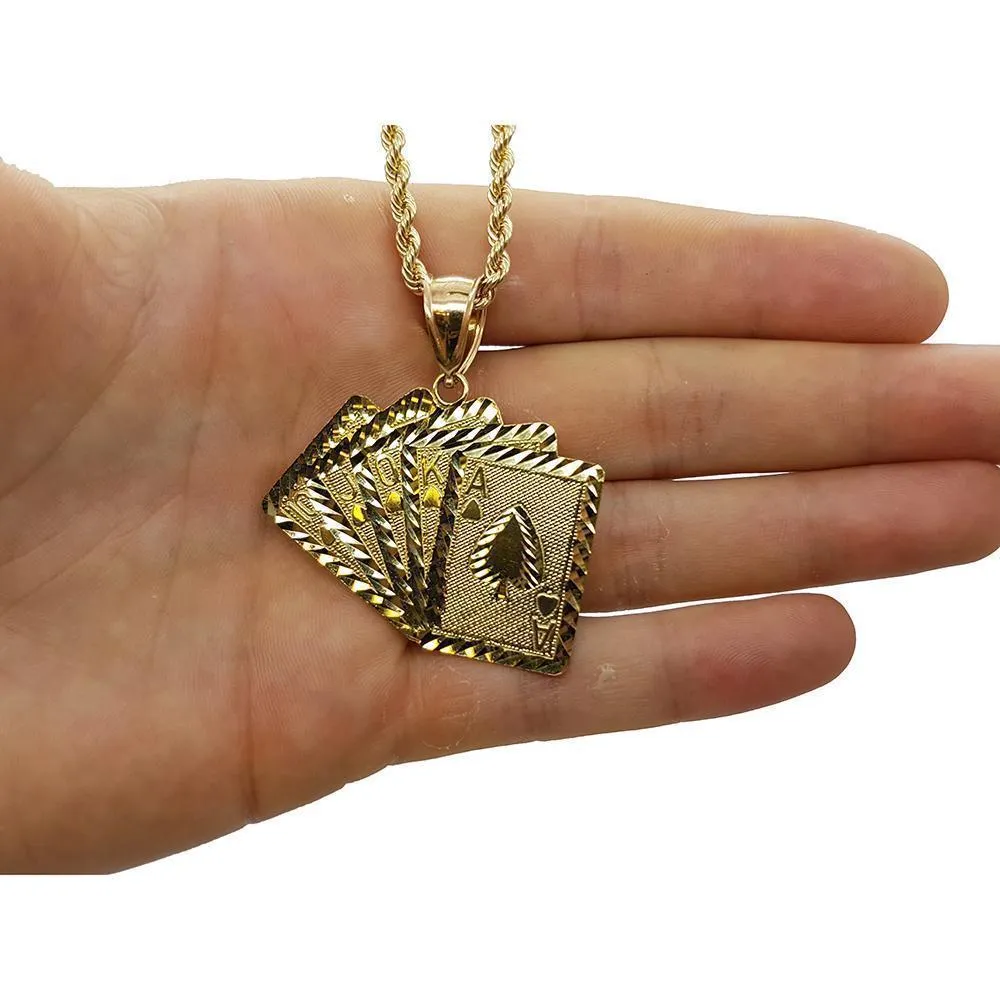 Rope Chain 3.0MM 10K With Carte en OR 10K MNG-172