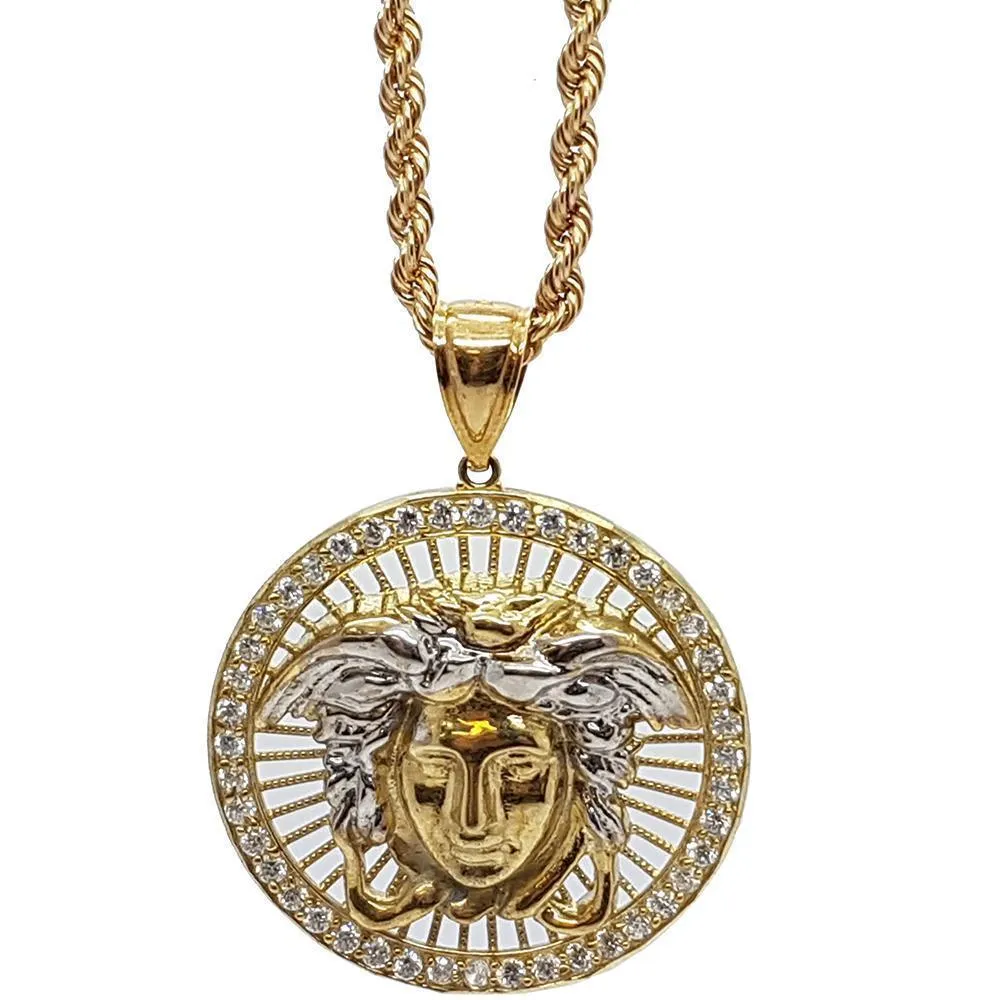Rope Chain 3.0MM 10K With Versace en OR 10K MNG-178