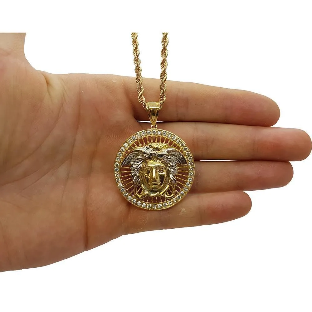 Rope Chain 3.0MM 10K With Versace en OR 10K MNG-178