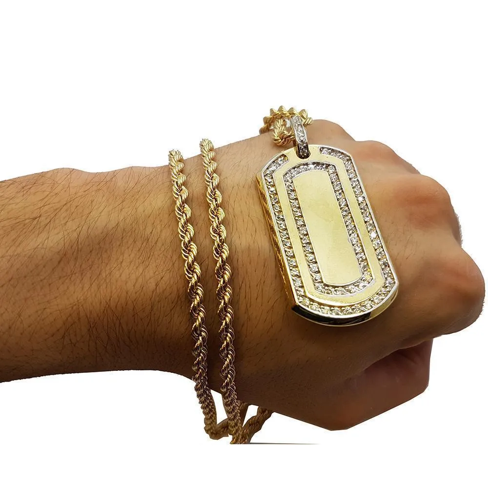 Rope Chain 4.0MM 10K With Armytag en OR 10K MNG-026