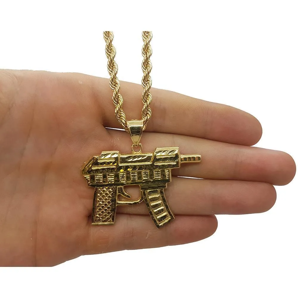 Rope Chain 4.0MM 10K With Uzi en OR 10K MNG-043