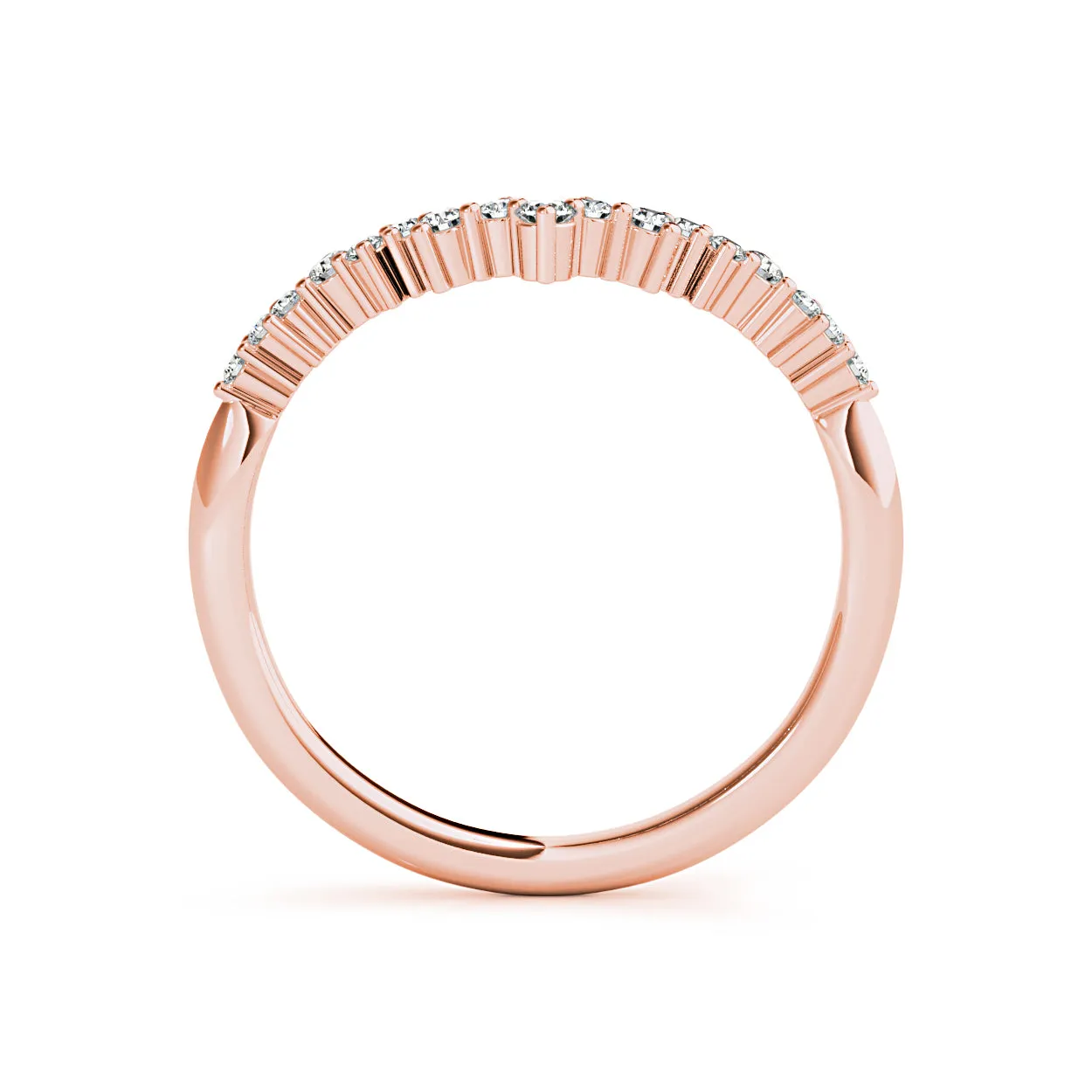 Round Diamond Curved Band