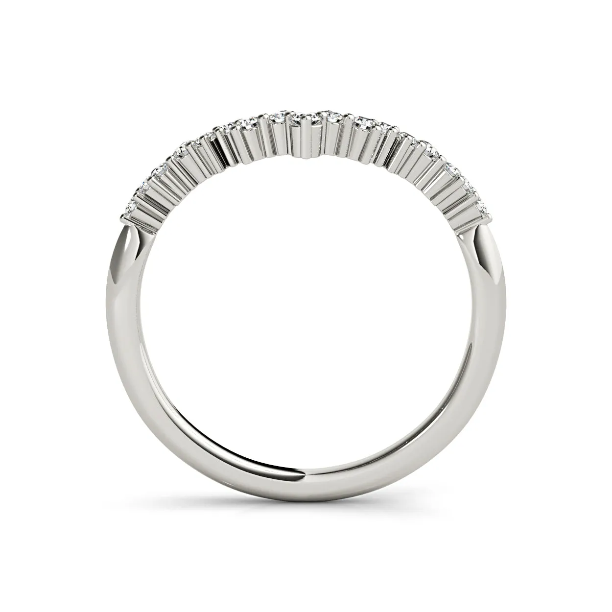 Round Diamond Curved Band