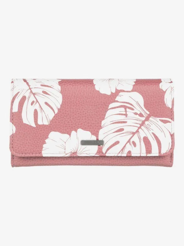 Roxy Womens Hazy Daze Tri-Fold Wallet - Marsala Isha