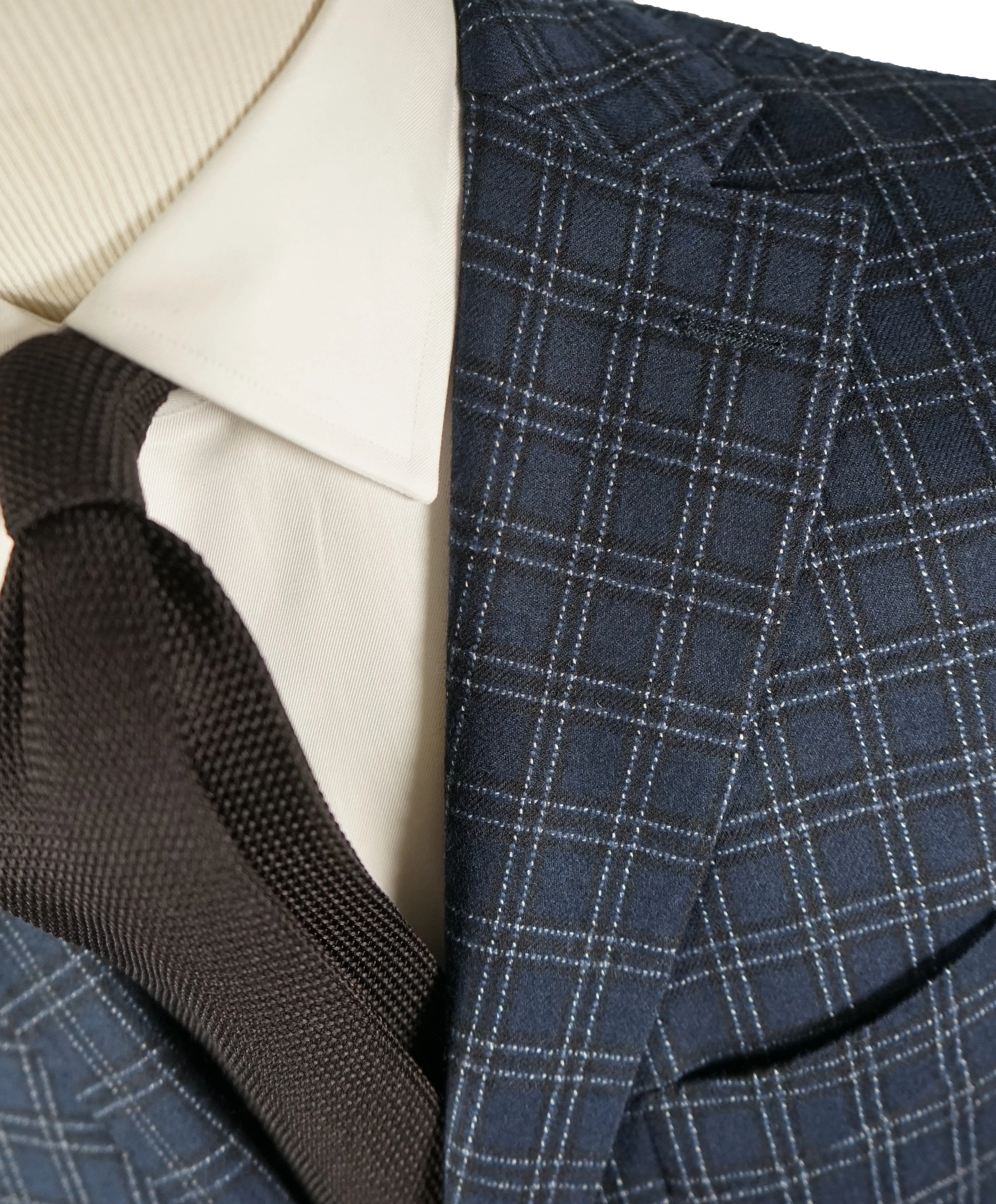 SARTORIE ZANARDELLI - Unlined Bold Plaid Patch Pocket Suit Made In Italy - 42S