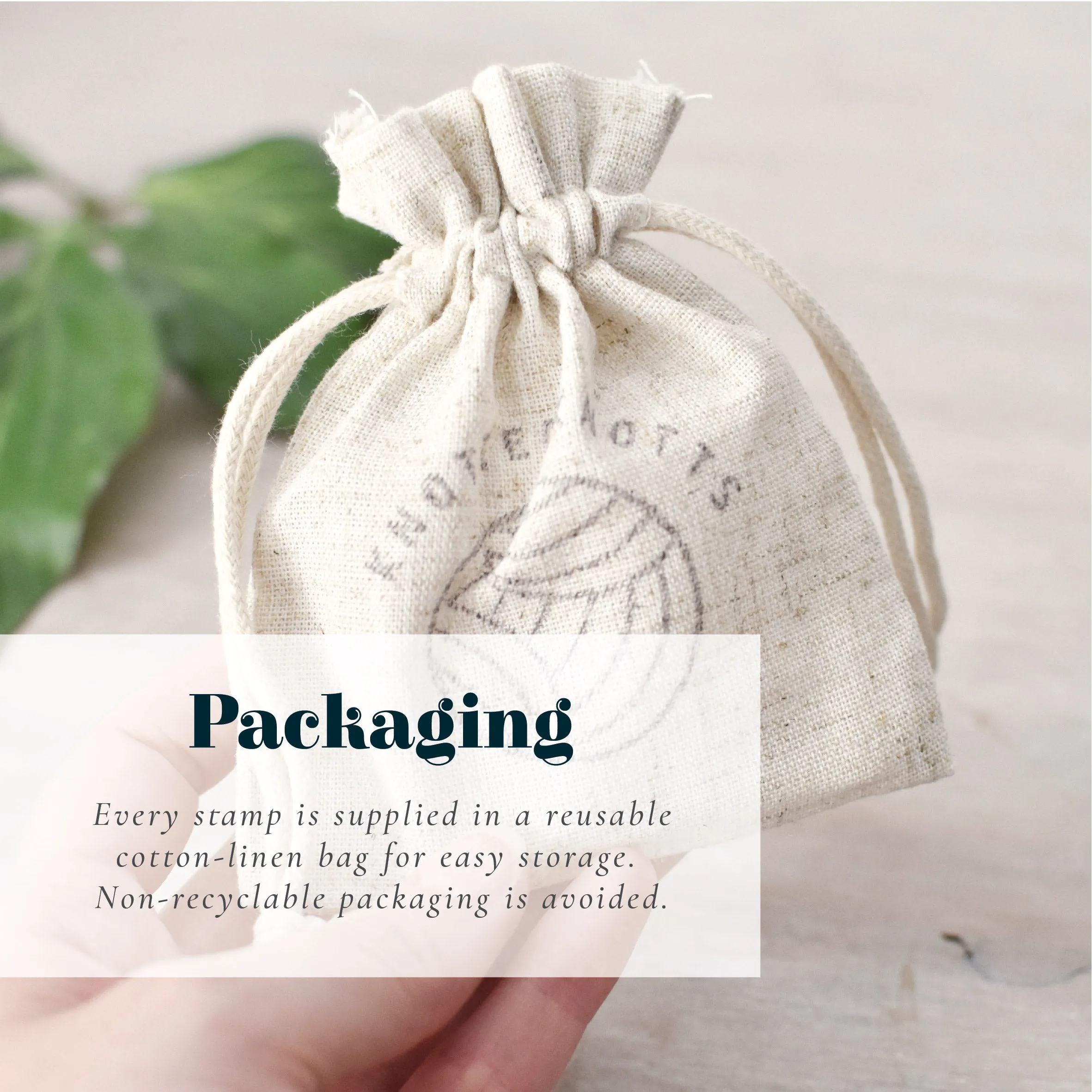 Season's Greetings Script Rubber Stamp