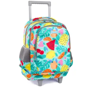 seastig 18 inch Green Fruit Double Handle Rolling Backpack
