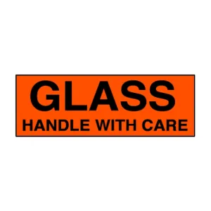 Shipping Labels - Glass Handle With Care - 2" x 5" - 500 / Roll - 5-Pack