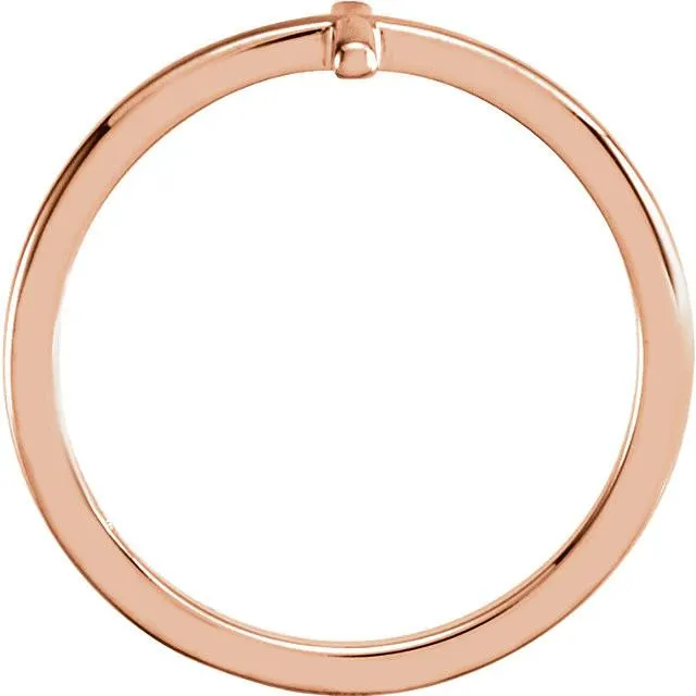Sideways Cross Ring - Sterling Silver, 14k Gold (Y, W or R)