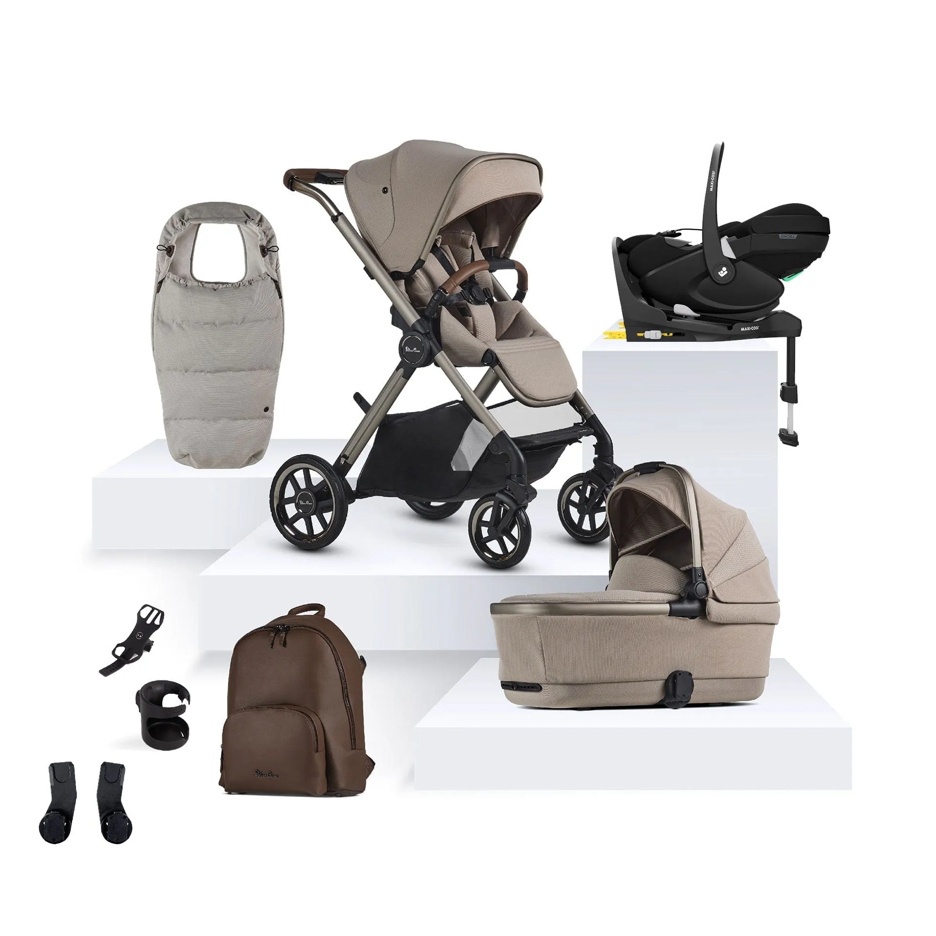 Silver Cross Reef 2 Special Edition Maxi-Cosi Travel System in Frappe