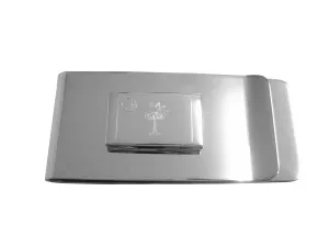 Silver Toned Etched South Carolina State Flag Money Clip