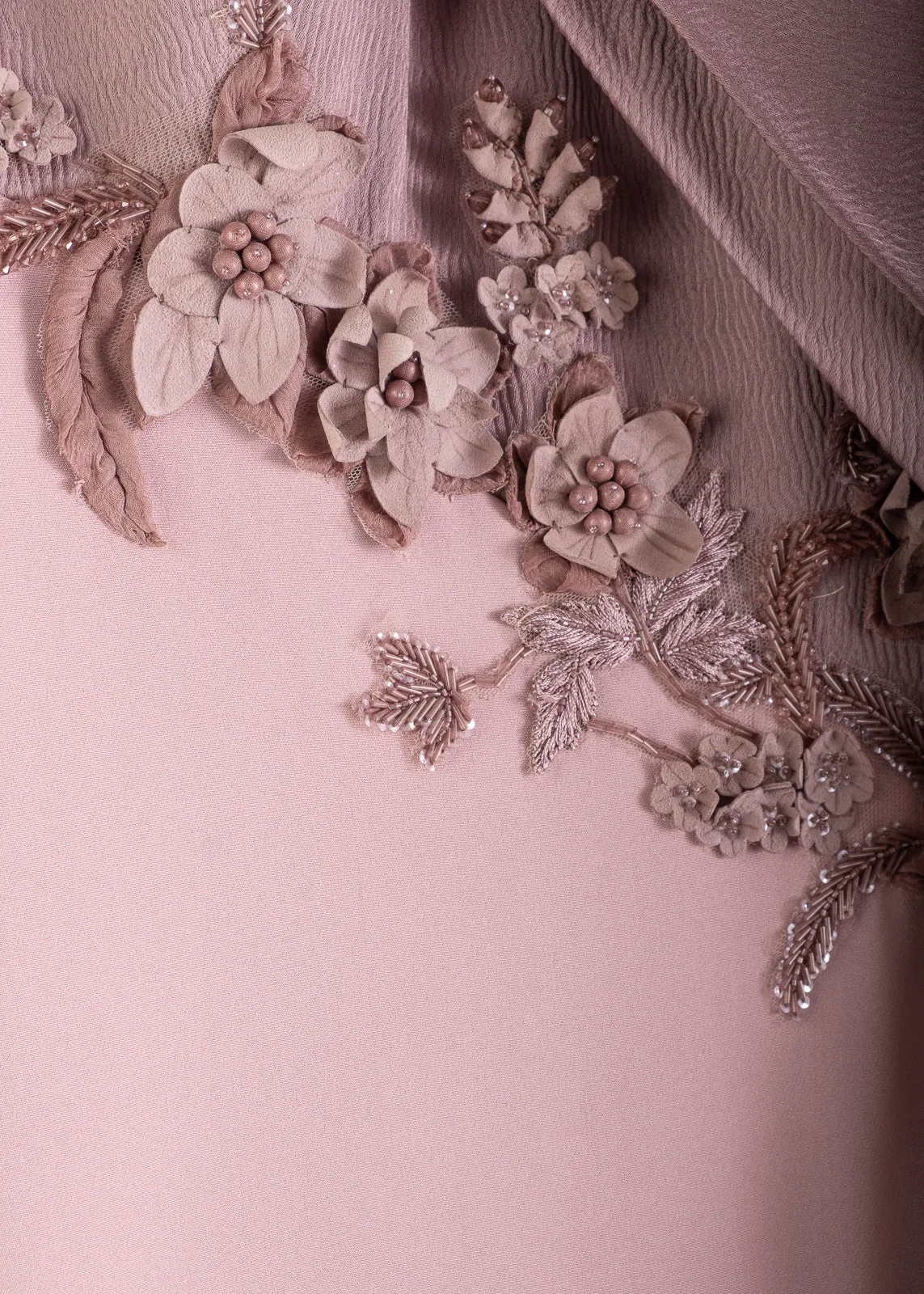 SK • Power Pink Diagonally cut Gown