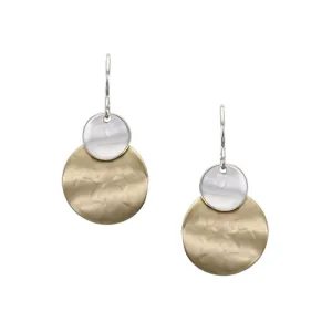 Small Layered Curved Discs Wire Earring