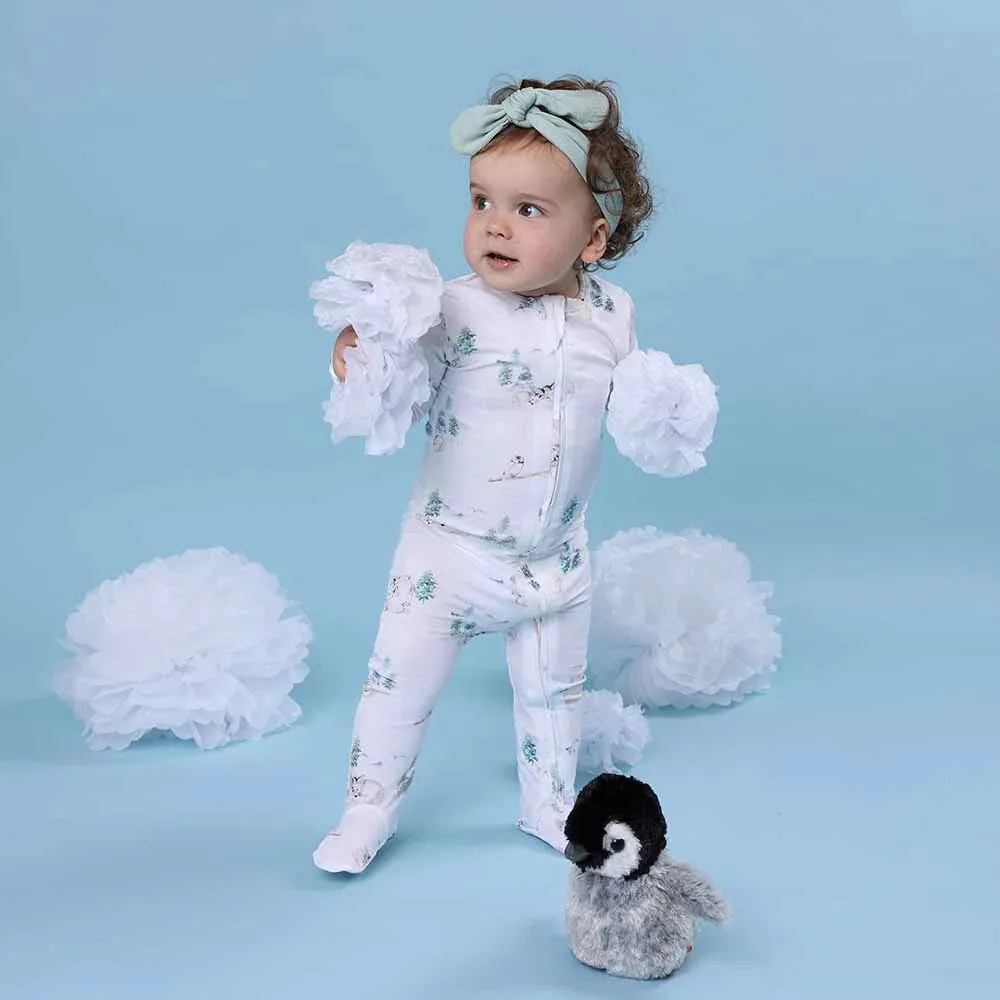 Snuggle Hunny- Arctic Organic Snuggle Sleepsuit Zip Footie