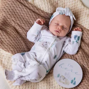 Snuggle Hunny- Arctic Organic Snuggle Sleepsuit Zip Footie