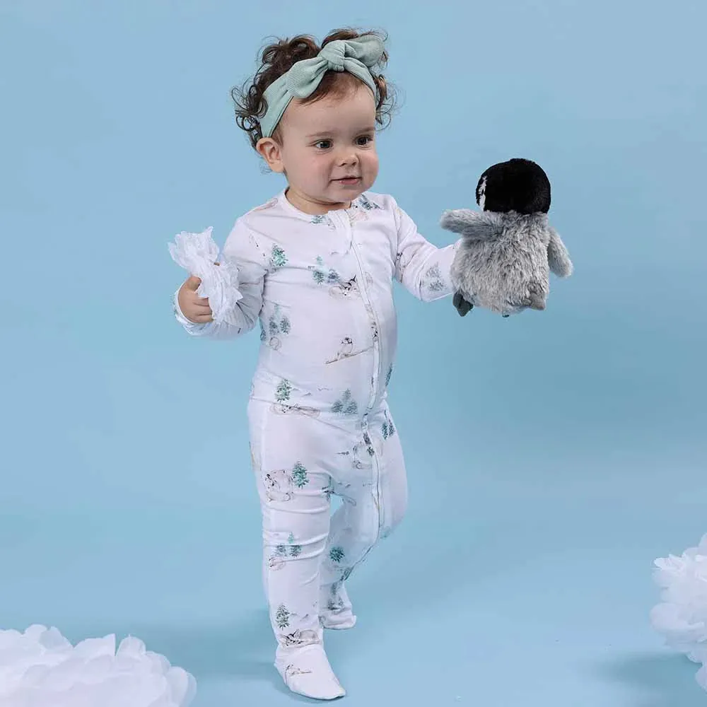 Snuggle Hunny- Arctic Organic Snuggle Sleepsuit Zip Footie