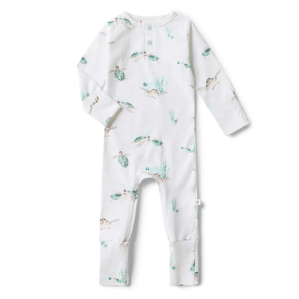 Snuggle Hunny Organic Growsuit - Turtle