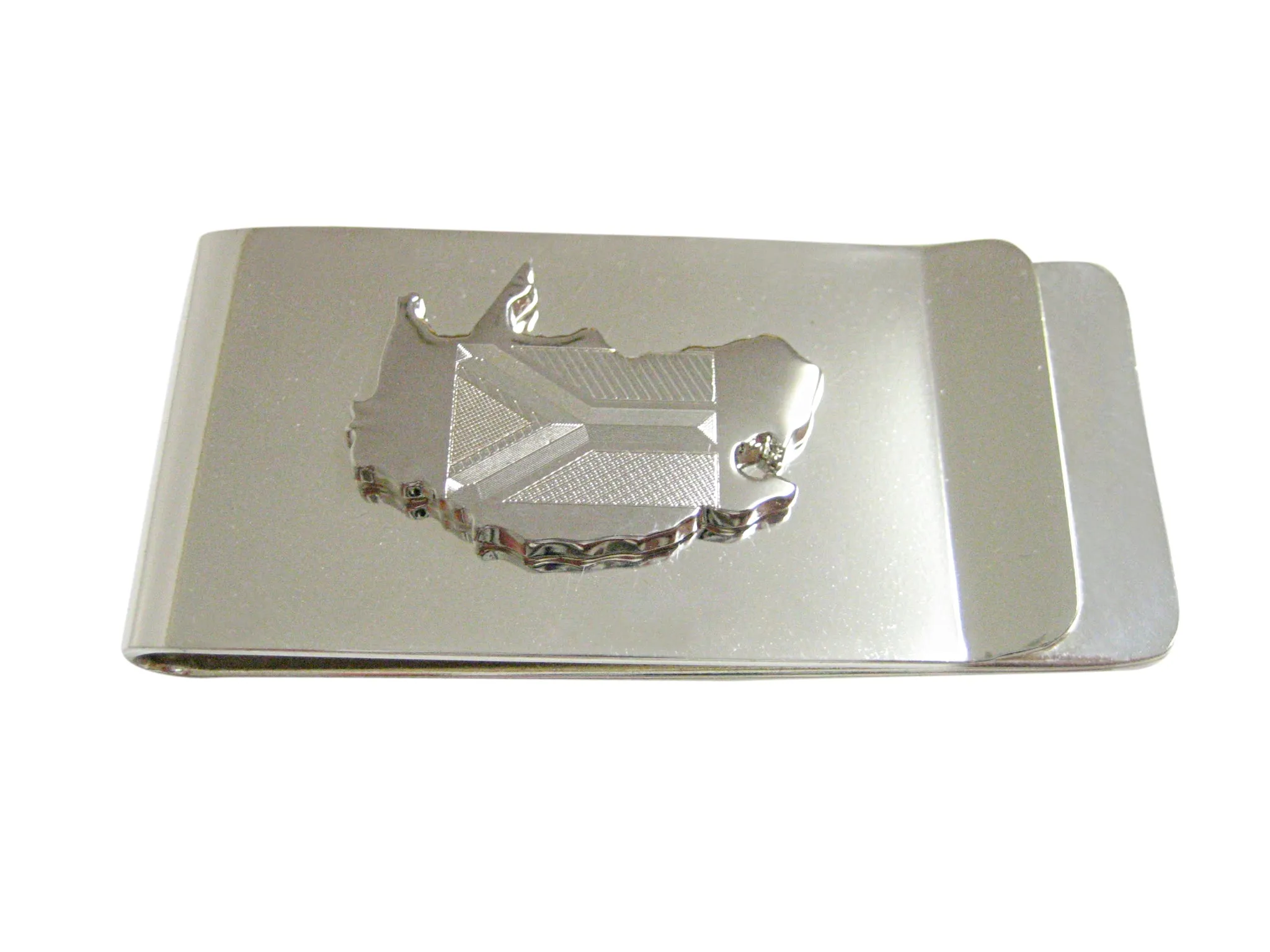South Africa Map Shape and Flag Design Money Clip