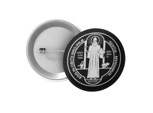 St Benedict Medal Holy Rule Button