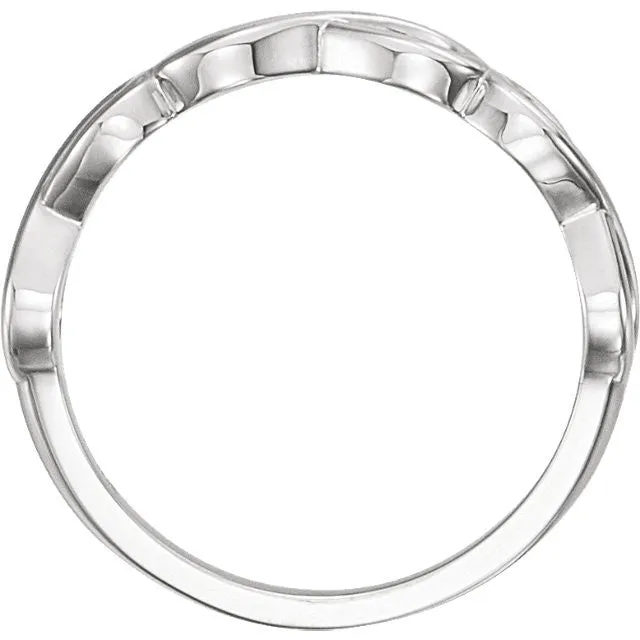 Stackable Infinity Ring in Sterling Silver or 14k Gold