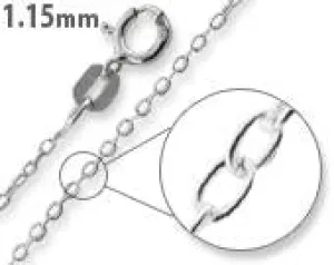 Sterling Silver Cable Chain 1.15mm