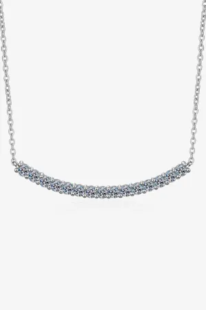 Sterling Silver Curved Bar Necklace