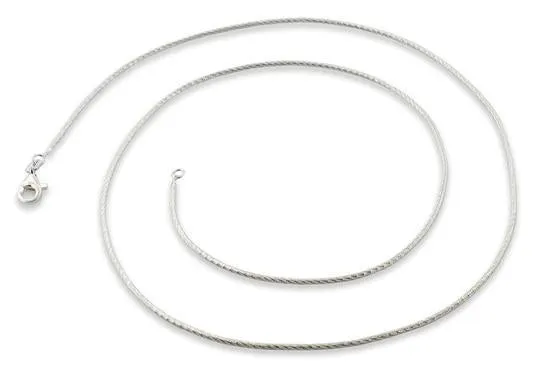 Sterling Silver Glitter Snake Chain 1.0mm