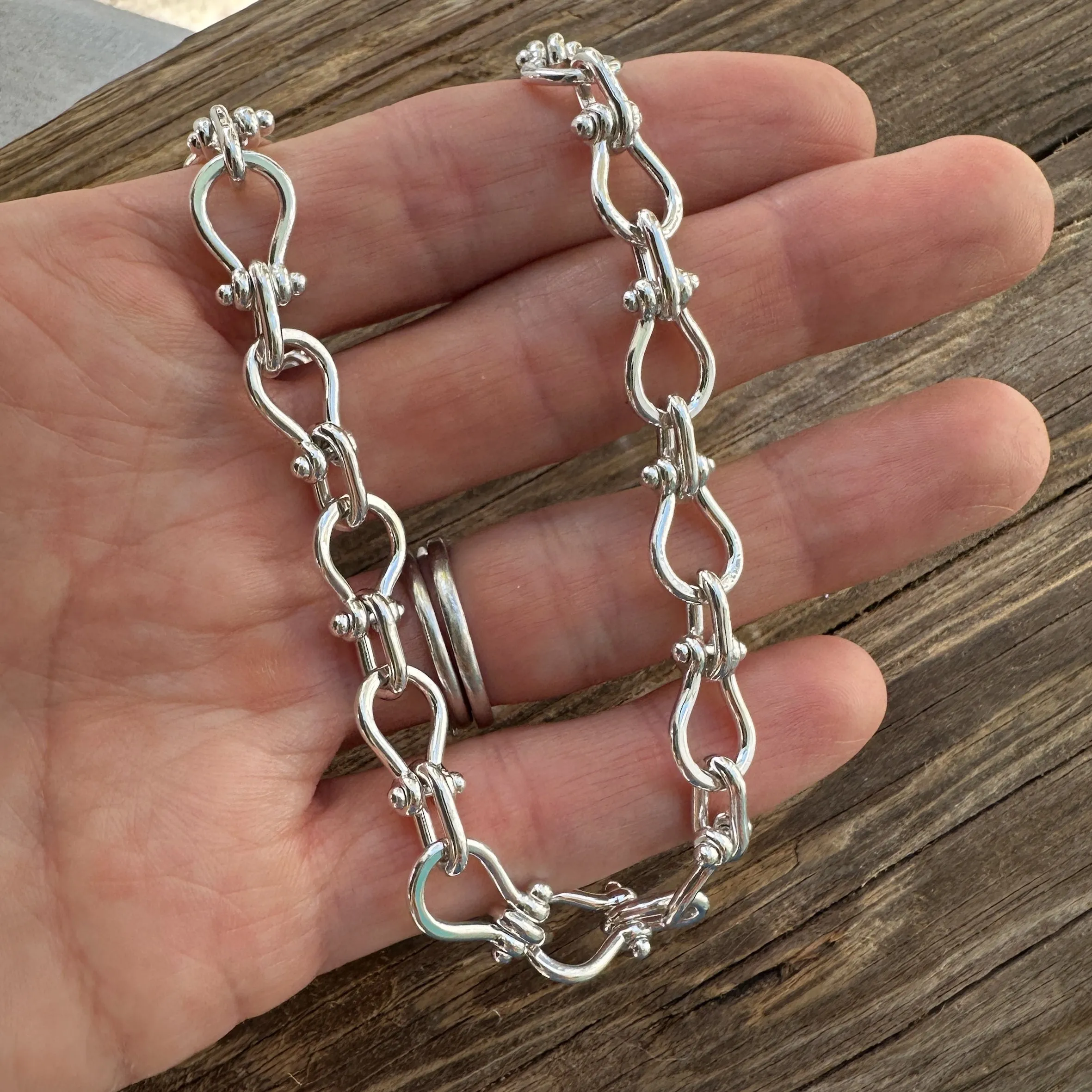 Sterling Silver Handmade Shackle Chain