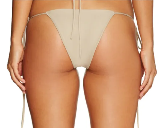 String Along - CAMEL - Tie Side Bikini Bottom