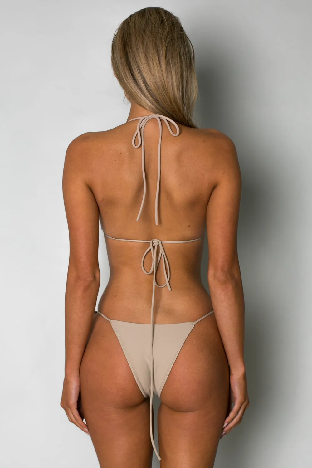 String Along - CAMEL - Tie Side Bikini Bottom