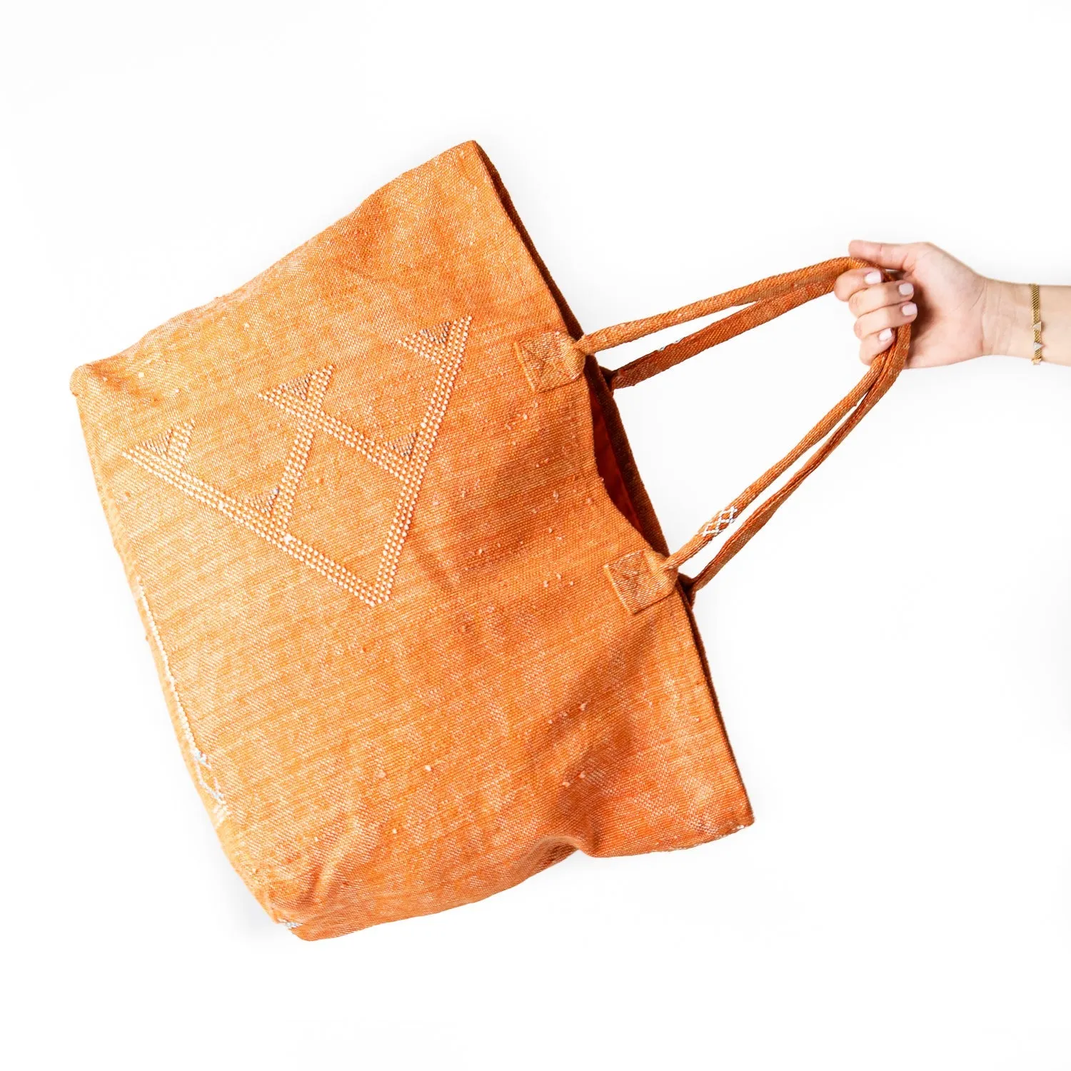 Sunset Orange - Tote Cactus Silk bag